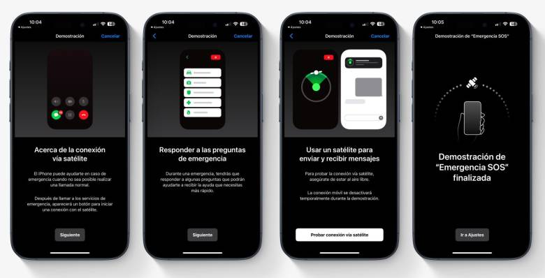 iPhone llamadas SOS satélite 