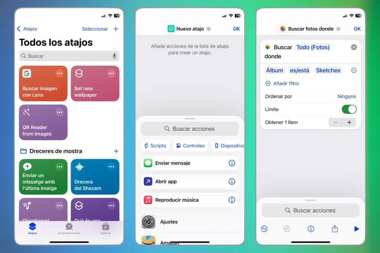 Con la app Atajos puedes automatizar tareas como cambiar el fondo de pantalla