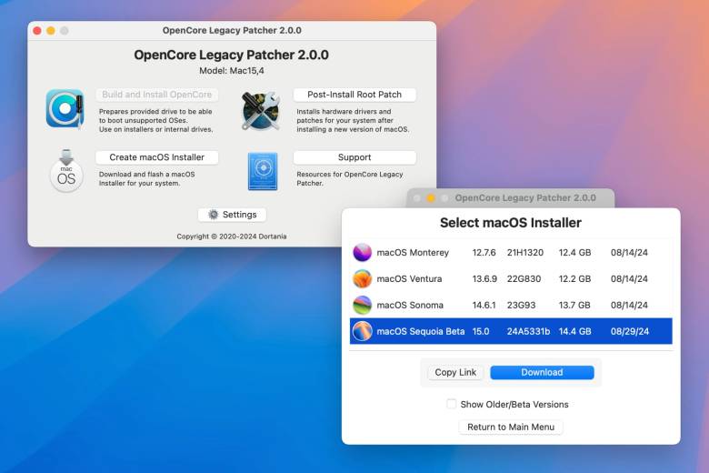 Instalar macOS Sequoia en Macs antiguos. OpenCore